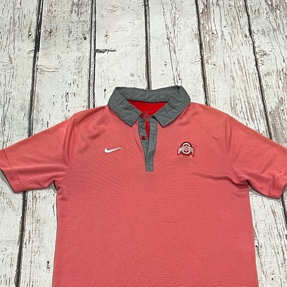 Ohio State University Buckeyes Nike NCAA OSU Golf Tennis Polo Sports Shirt - Picture 2 of 5